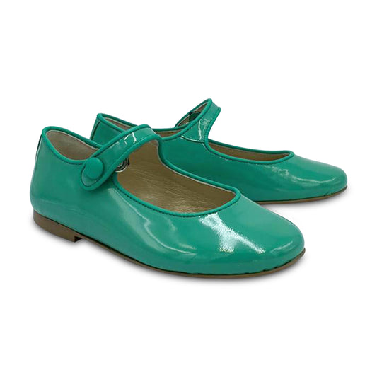 Brunellis Teal Patent Leather Mary Jane