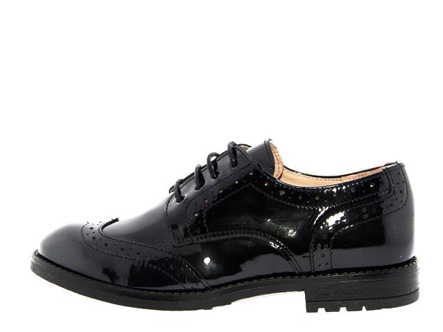 Acebos Black Patent Leather Laced Oxford 9358