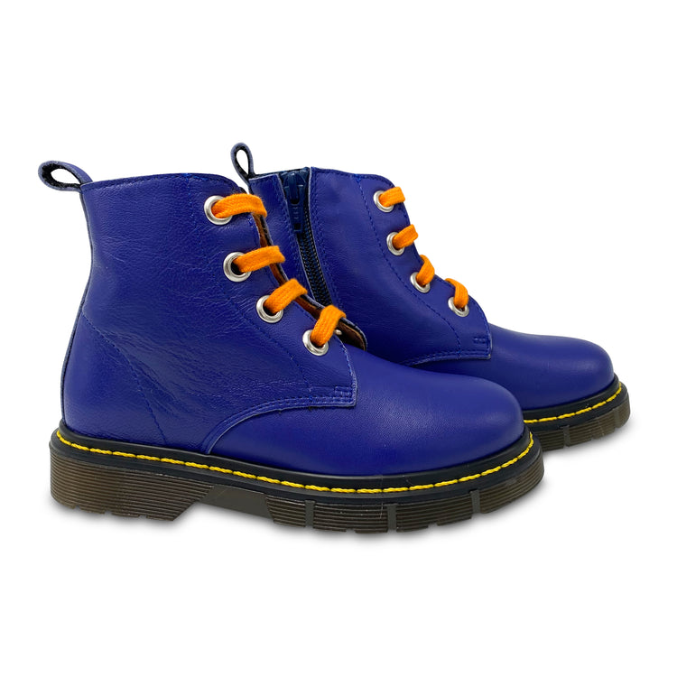 Confetti Blue Orange Combat Boot 8217