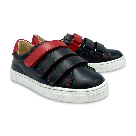 TNY Black and Red Velcro Sneaker 16441