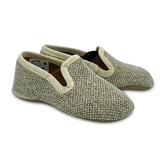 Pepe' ES X LS Taupe Olive Linen Weave Smoking Slip On 280-21