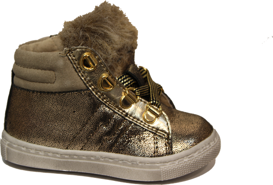 Shoe b 76 Gold Lace Fur Sneaker 1900