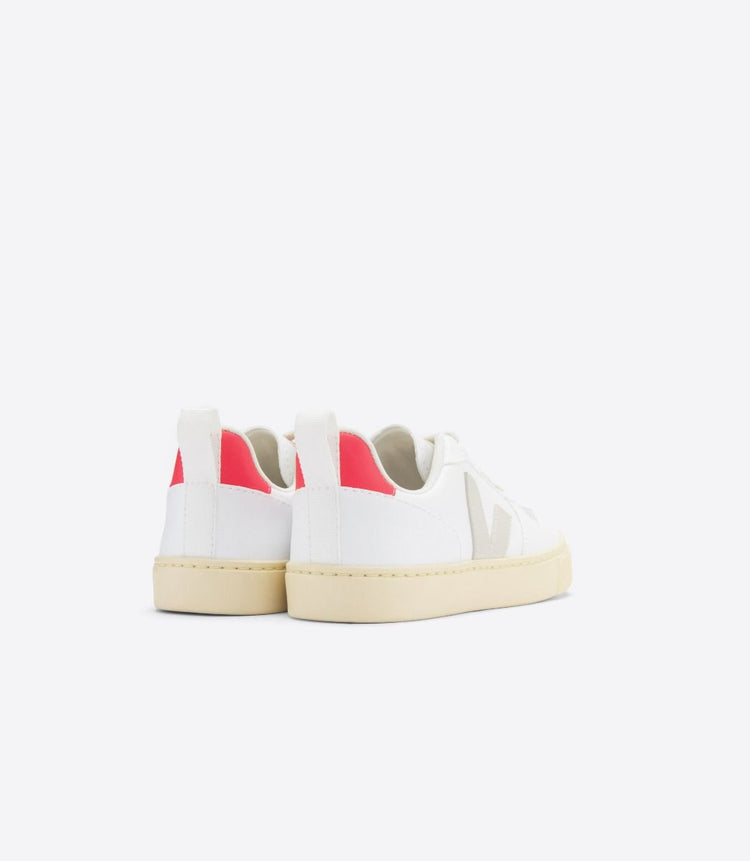 Veja White and Orange Lace Sneaker 0305