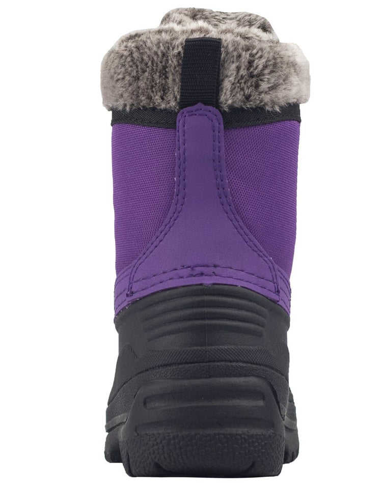 Oaki Black and Purple Velcro Snow Boot